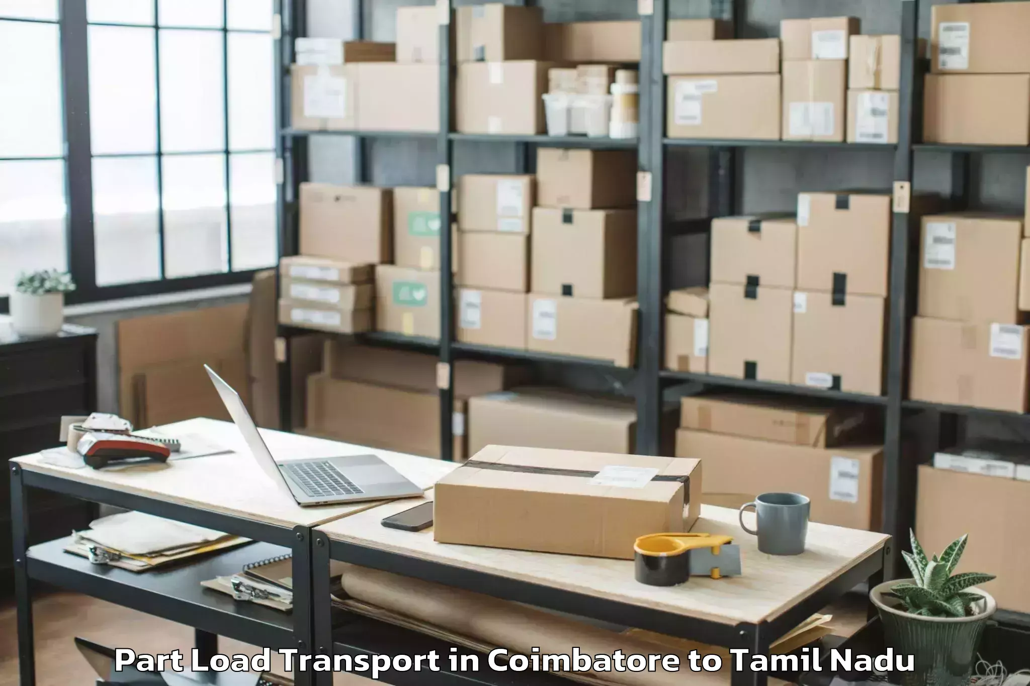 Professional Coimbatore to Thirumayam Part Load Transport